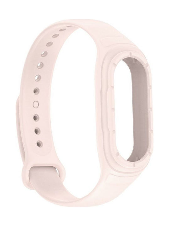 Curea Xiaomi Mi Band 8 Carcasă Silicon Roz Deschis Oem
