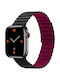 XO Каишка Apple Watch 38 40 41mm Силикон Магнитно Черно Червено