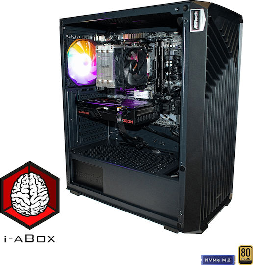 i-aBox Stealth Power v2 Pro Gaming Desktop PC (Ryzen 5-8400F/32GB DDR5/1TB SSD/Radeon RX 7600/W11 Home)