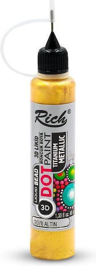 Rich 40ml Vopsea 3D Puncte Metalic Auriu