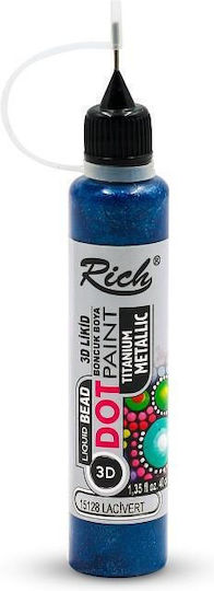 Rich 40ml 3d Dot Paint Metallic Navy Blue