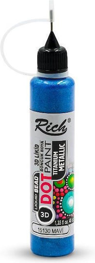 Rich 40ml 3d Dot Paint Metallic Blue