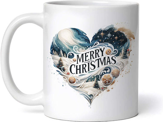 Marry Christmas Heart Jasmine Weihnachtliche Becher Keramik Weiß Weihnachtlich Becher Keramik Weiß