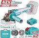 Total TAGLI4108112E Grinder 115mm Battery Brushless with Speed Control 2x2Ah