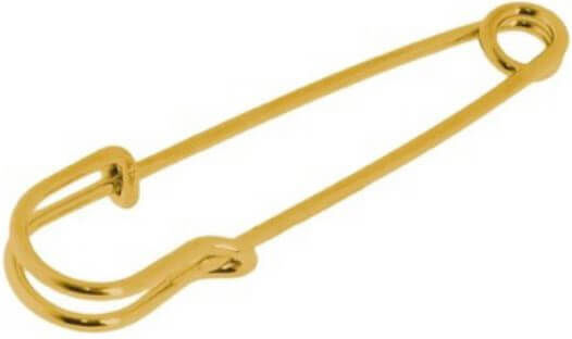 Sicherheitsnadel Dekorativ 3"-7.5cm 1 Stück Gold