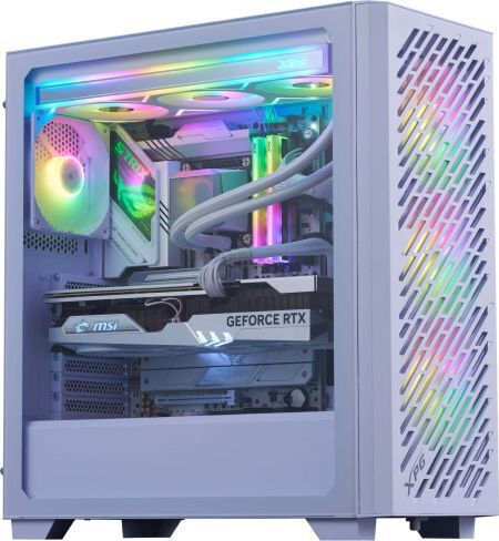 Adata XPG VALOR AIR PRO Gaming Midi-Turm Computergehäuse mit Seitenfenster und ARGB-Beleuchtung Weiß