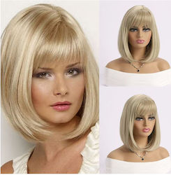 Aph Περούκα Ξανθό Καρέ Αφέλειες Wig-435b