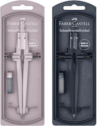 Faber Castell Διαβήτης Stream Ροδέλα Σκούρο Μπλε Ροζ 174545