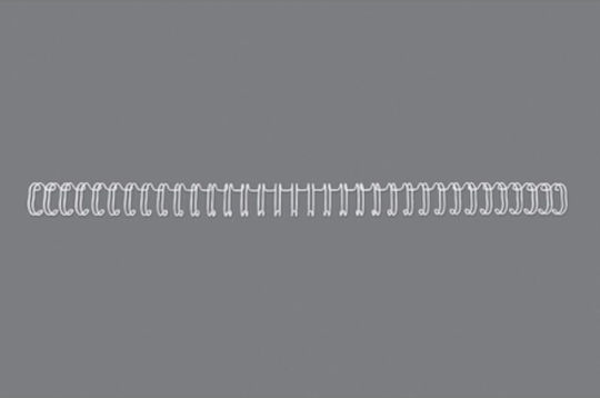 Spirală Metalică 34 Bucle 8mm 100 Bucăți Albă