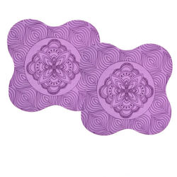 Set of 2 Protective Mandala Yoga Support Pads for Knees & Wrists