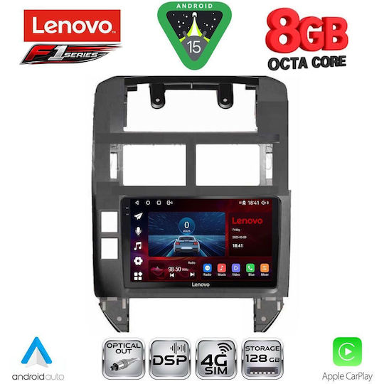 Lenovo Ηχοσύστημα Αυτοκινήτου για Volkswagen Polo 2002-2009 (Bluetooth/USB/WiFi/GPS/Apple-Carplay/Android-Auto) με Οθόνη Αφής 9"