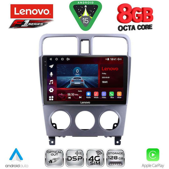 Lenovo Ηχοσύστημα Αυτοκινήτου για Subaru Forester 2002-2008 (Bluetooth/USB/WiFi/GPS/Apple-Carplay/Android-Auto) με Οθόνη Αφής 9"