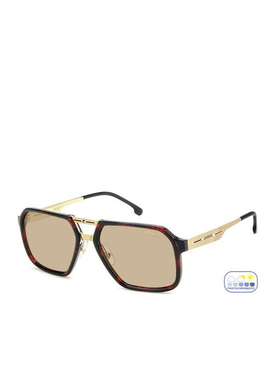 Carrera Victory C Unisex Sunglasses With Red Horn-Rimmed Frame And Grey Lens 27/S 0UC/II