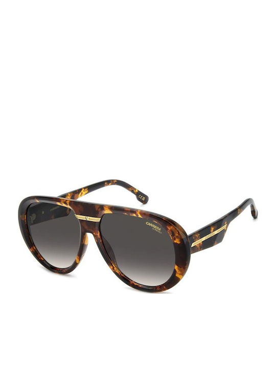 Carrera Victory C Unisex Sunglasses with Brown Horn-Rimmed Frame and Grey Gradient Lens 22/S WR9/9O