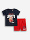 Kinder-Set mit Shorts Sommer 2Stück Blau