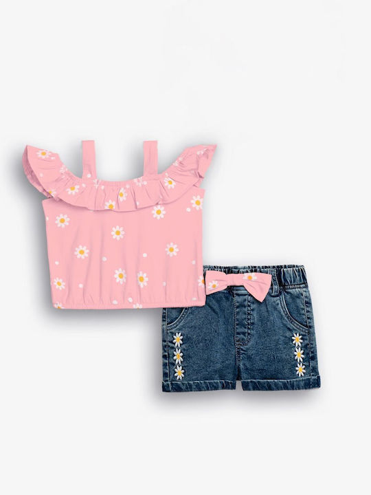 Funky Kinderbekleidungssets mit Shorts Rosa 2 Stück
