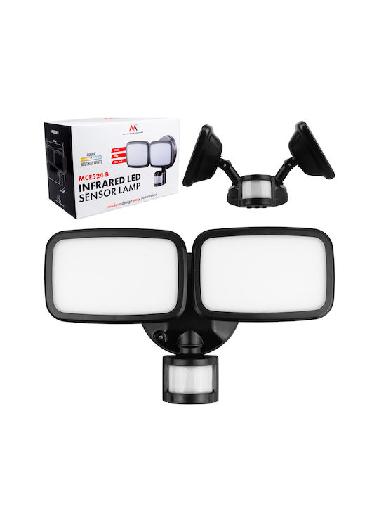 Maclean Energy Στεγανό Επιτοίχιο Εξωτερικό Φωτιστικό LED 20W 4000K