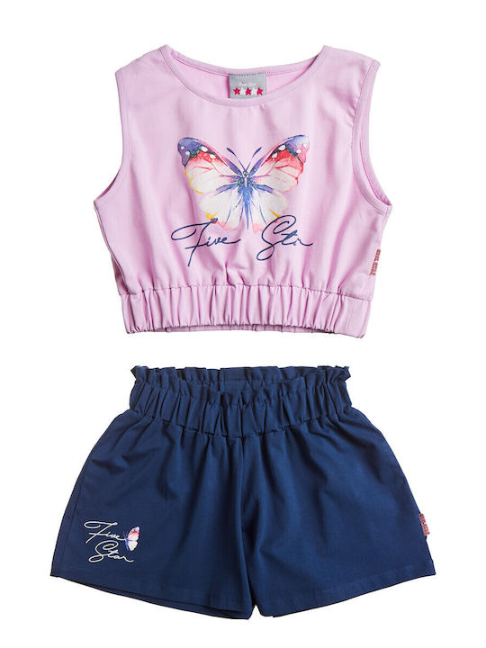 Kids' Set with Shorts Summer 2pcs Lilac