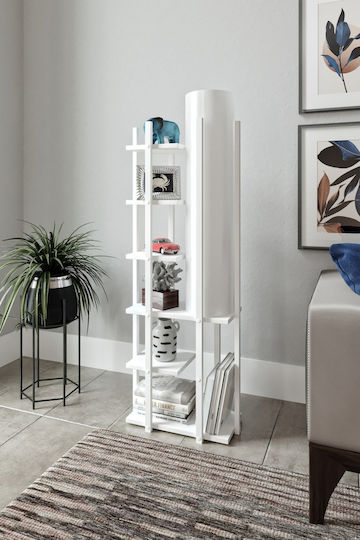 Bibliothek Shell Spark Weiß 45x25x135cm