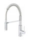Grohe Μπαταρία Κουζίνας Πάγκου με Σπιράλ Ασημί