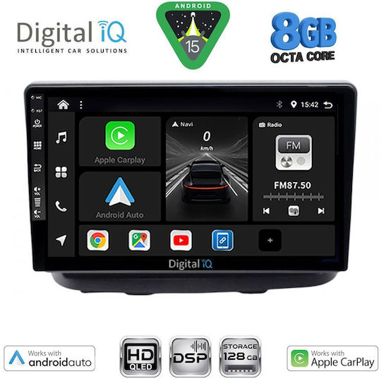 Digital IQ Car Audio System for Fiat Doblo 2002-2009 (Bluetooth/USB/WiFi/GPS/Apple-Carplay/Android-Auto) with Touch Screen 10"