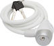 Bicycle Lock 10 Mm X 120 Cm White