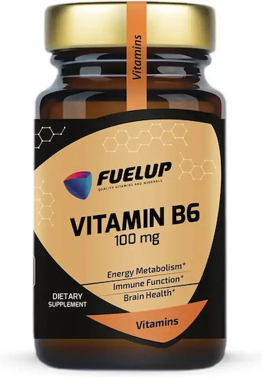 Fuel Up Vitamin B6 Βιταμίνη για Ενέργεια & Ενίσχυση του Ανοσοποιητικού 100mg 100 ταμπλέτες