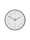 Nedis Silent Wall Clock Plastic Black Ø30cm