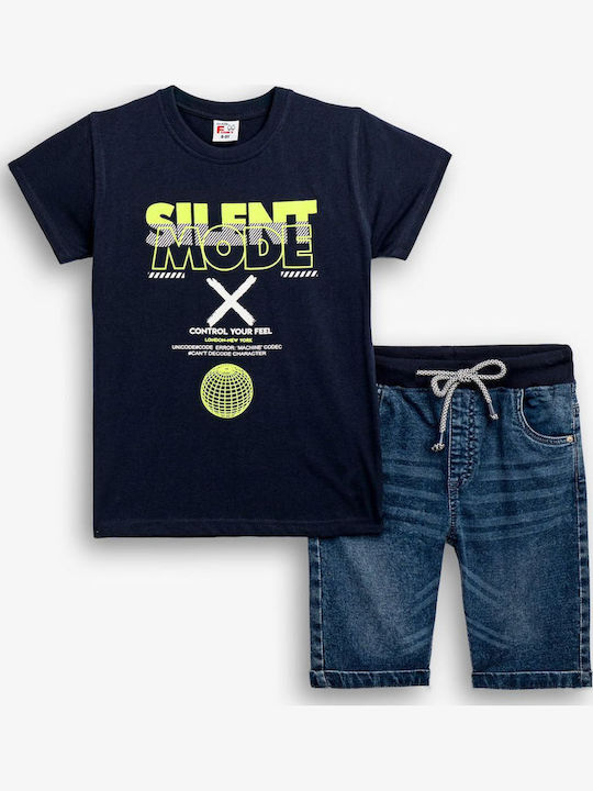 Kinder-Set mit Shorts Sommer 2Stück Blau