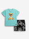 Kids' Set with Shorts Summer 2pcs Black