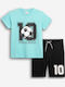 Kids' Set with Shorts Summer 2pcs Black