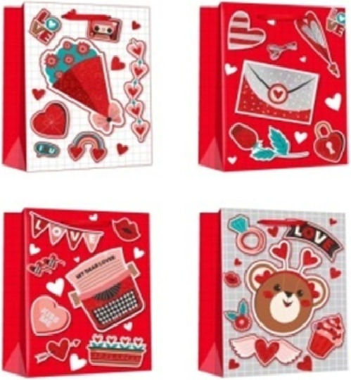 Love Paper Gift Bag 10x32x26cm Various Colors