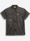 Kids Shirt Short Sleeve Denim Black