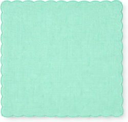 Tifon Cu Guler Pătrat Norișor 25x25cm 50 Bucăți Verde-Vierde