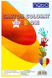 Carton Colorat A4 10 Culori 140 G/m² Set 10 Foi Set