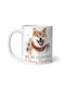 We Wi Shiba You A Merry Christmas Ornament de masă de Crăciun Cană Alb