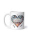 Heart Marry Christmas Minerva Ornament de masă de Crăciun Cană Alb