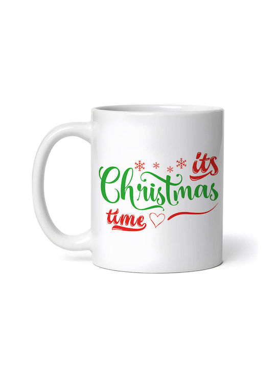 It's Christmas Time Ornament de masă de Crăciun Cană Alb