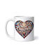 Marry Christmas Heart Melia Ornament de masă de Crăciun Cană Alb