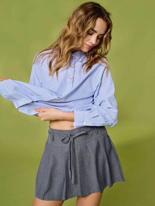 Only Long Sleeve Women's Shirt Blue Striped