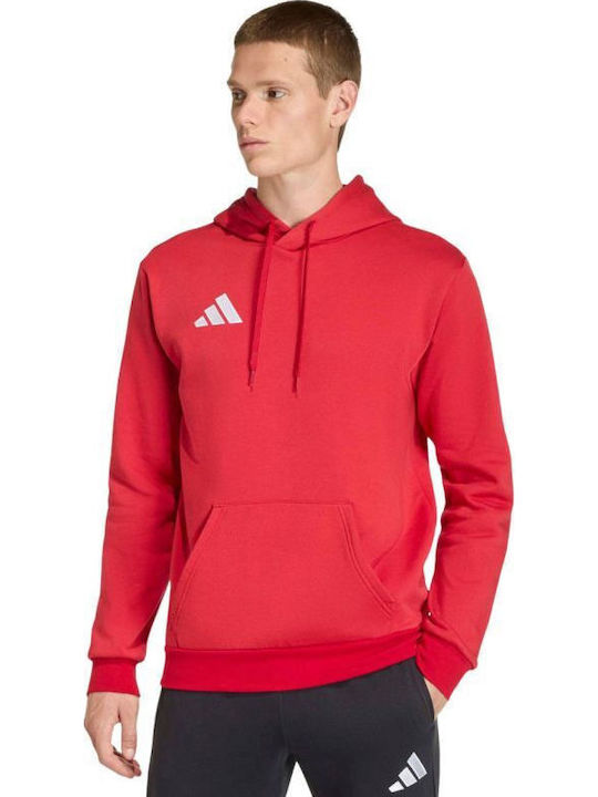 adidas Entrada Φούτερ με Κουκούλα Red