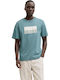 T-shirt Πετρόλ