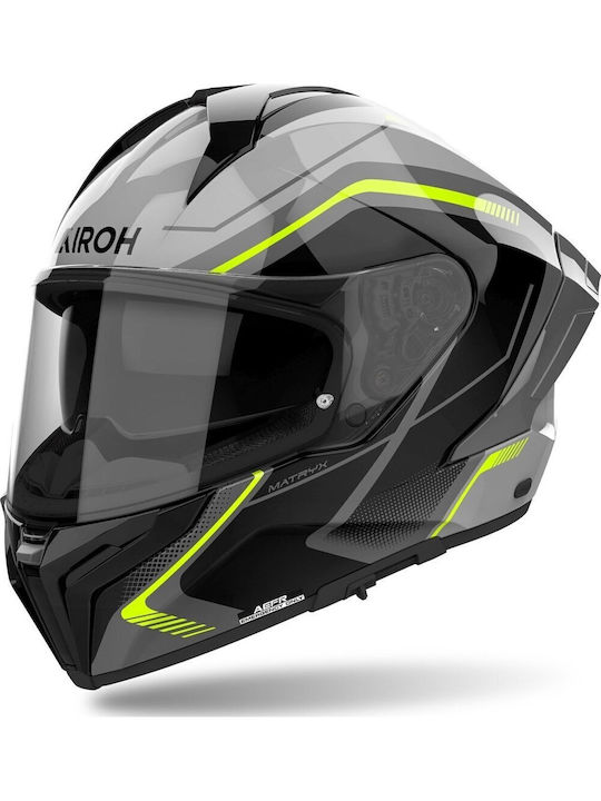 Airoh Matryx Wide Gelb Motorradhelm Volles Gesi...