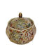 Artekko Φοντανιέρα Porzellan mit Deckel 24x24x22cm Rot