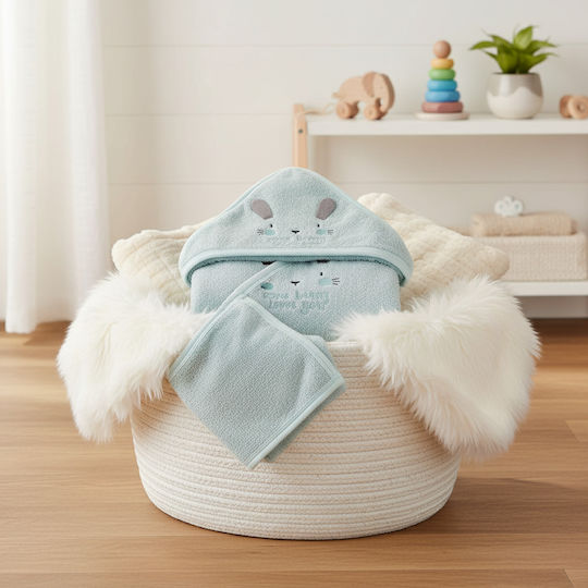 Nansydimo Baby Bathrobe Set with Hooded Towels