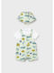Kids Set With Dungarees Summer 3 Pieces Green