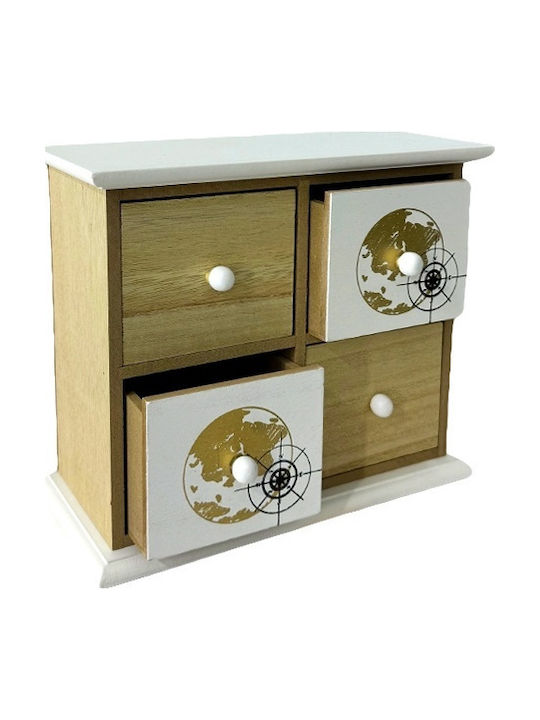 Velve Μίνι Συρταριέρα Ξύλινη 22x9x19cm Velve Μίνι Συρταριέρα Ξύλινη 22x9x19cm