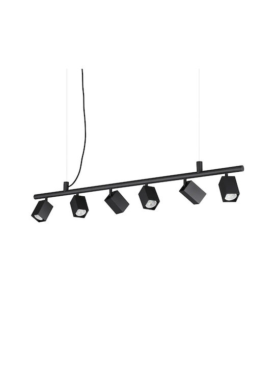 Ideal Lux Sp6 Square Lustră Negru