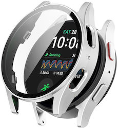 Samsung Galaxy Watch 7 40mm Folie Temperată Integrată Impermeabilă Carcasă Protectoare Pc Argintie