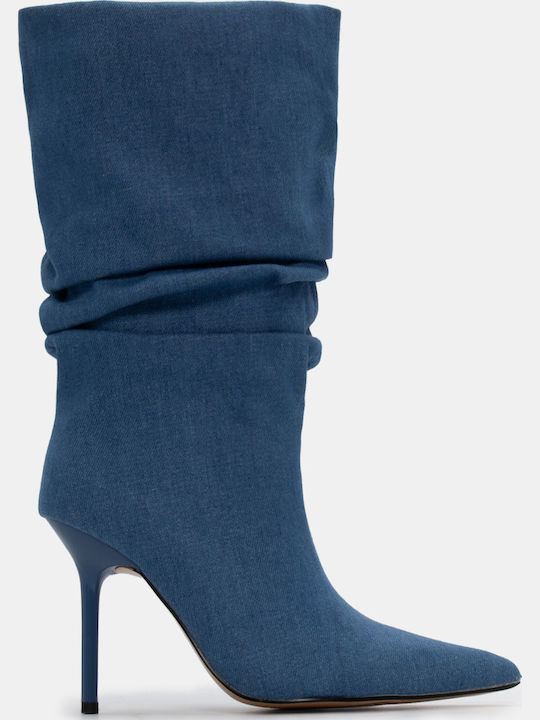 Luigi Suede High Heel Women's Boots Blue